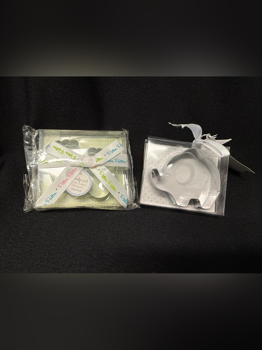 Baby cookie cutters. Feet by Pitter Patter and elephant by Kate Aspen